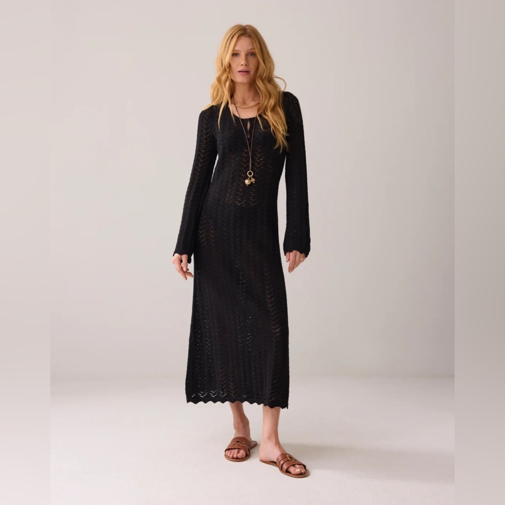 SUMMUM - ROBE LONGUE KLEID AJOUR TRICOT